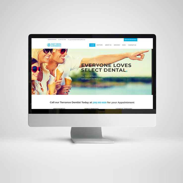 Select Dental & Orthodontics — Website Design, 'Everyone Loves Select Dental'