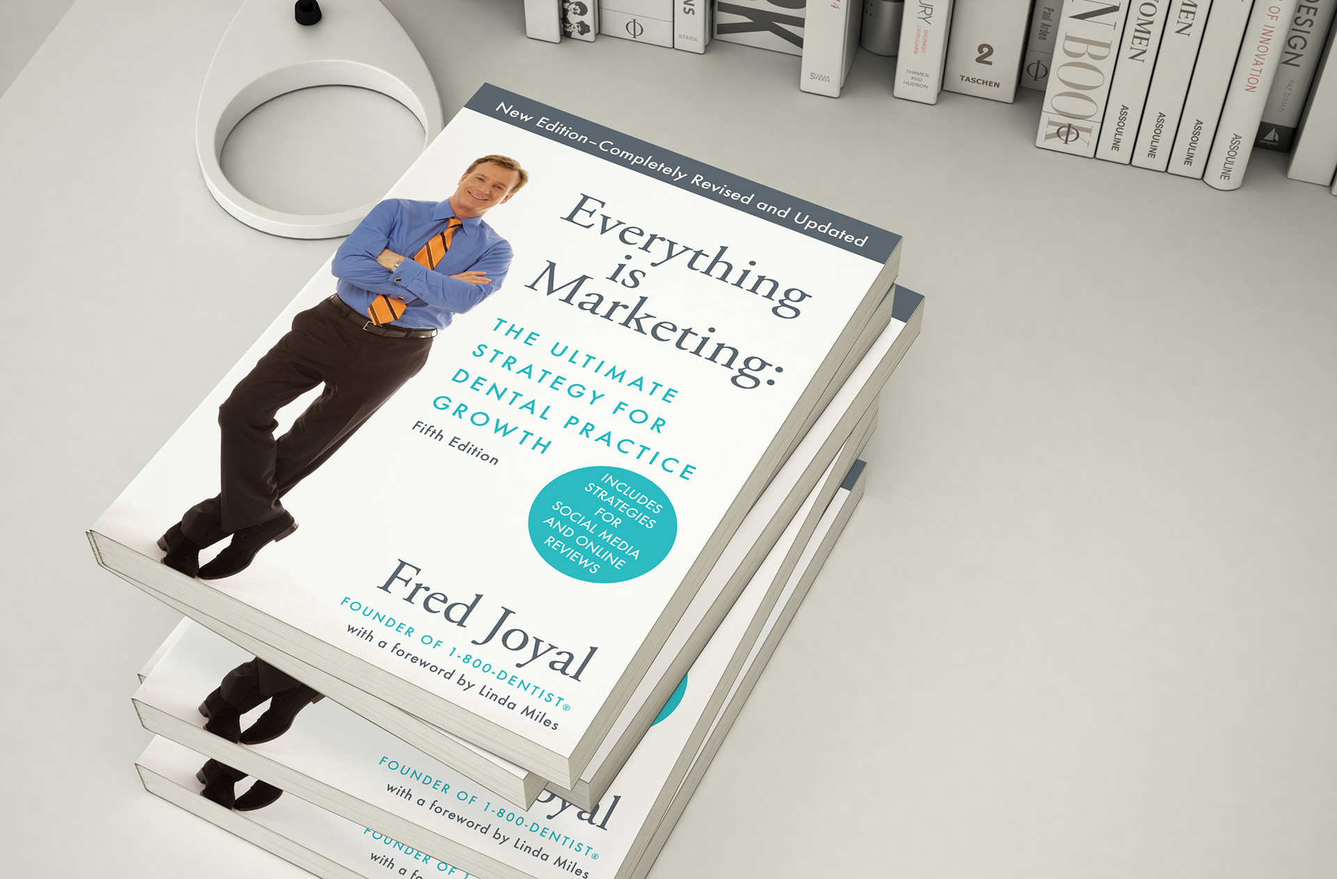 "Everything is Marketing" — Book cover design for Fred Joyal, Founder of 1-800-DENTIST