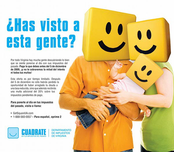 Virginia Dept. of Taxation — 'Cuadrate' Spanish-Language Print Campaign