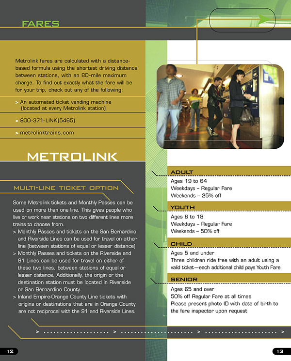 Metrolink — Ride Guide Route Map Spread