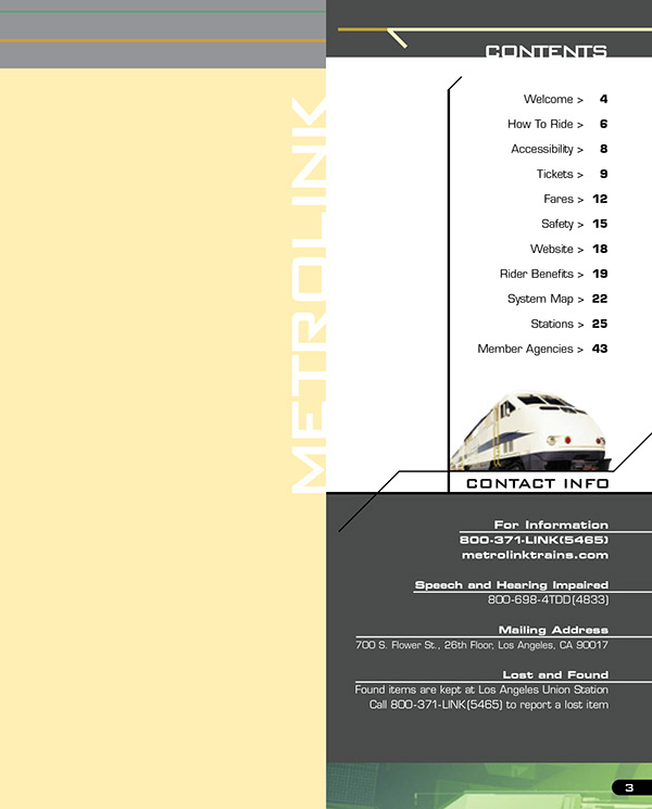 Metrolink — Ride Guide Schedule & Info Spread