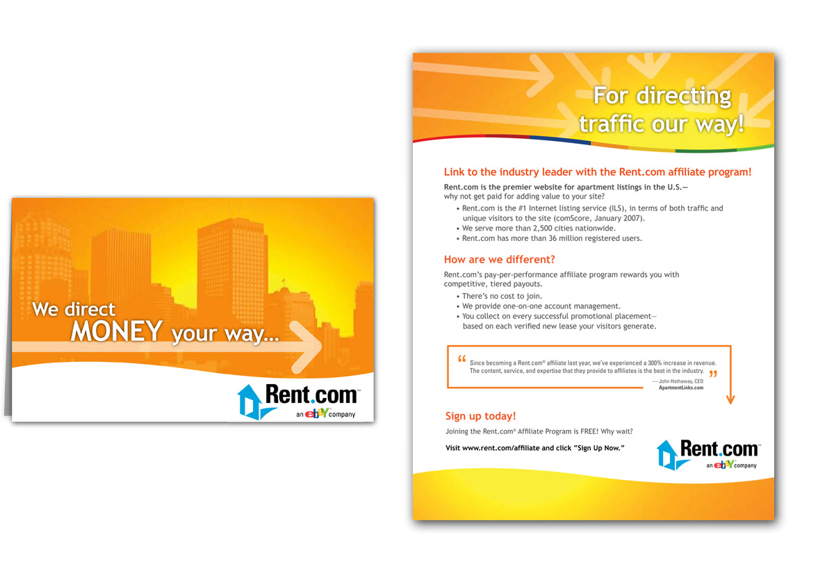 Rent.com — Affiliate Partner Flyer Design