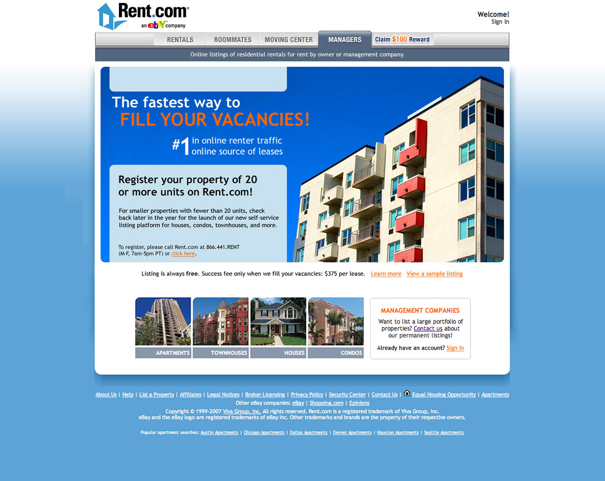 Rent.com — Consumer-Facing Website Design