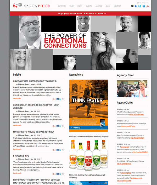 Sagon-Phior — Agency Website, Home Page