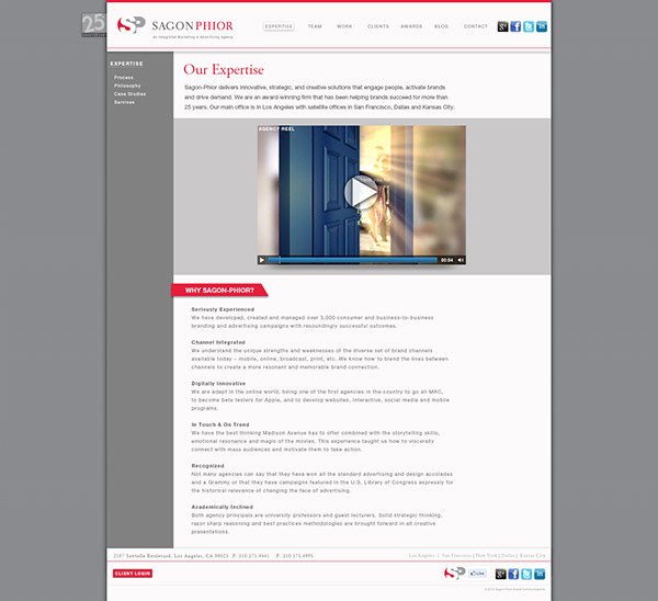 Sagon-Phior — Agency Website, Work Page