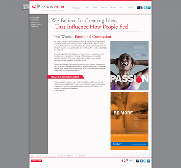 Sagon-Phior — Agency Website, Expertise Page