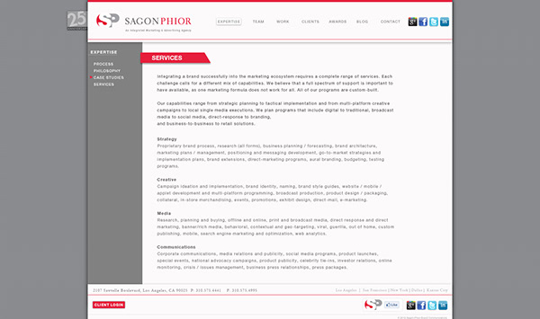 Sagon-Phior — Agency Website, About Page