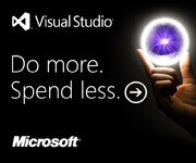 Microsoft Visual Studio — 'Do More. Spend Less.' Banner Ad, Square