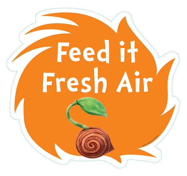 American Heart Association — Teaching Gardens 'Feed it Fresh Air' Planter Sign