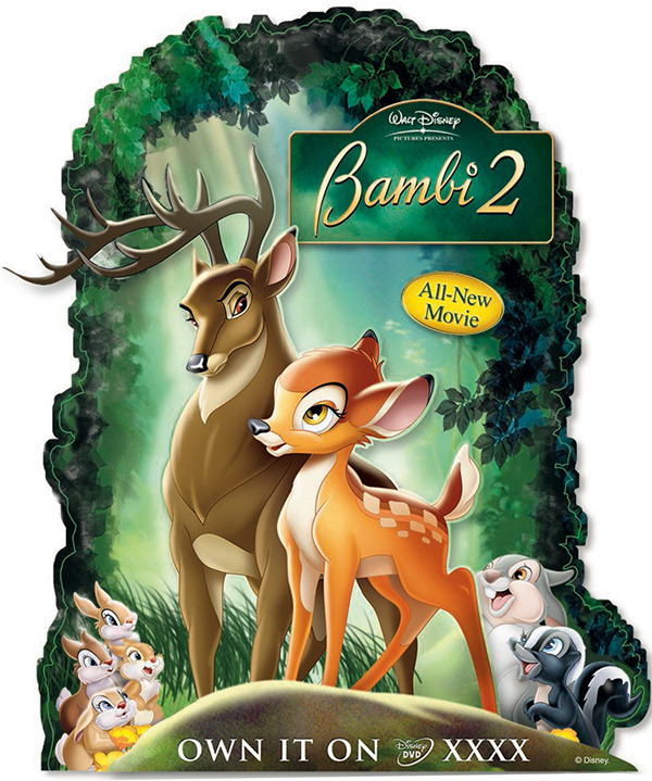 Disney — Bambi 2 Die-Cut DVD Packaging & Retail POP Display